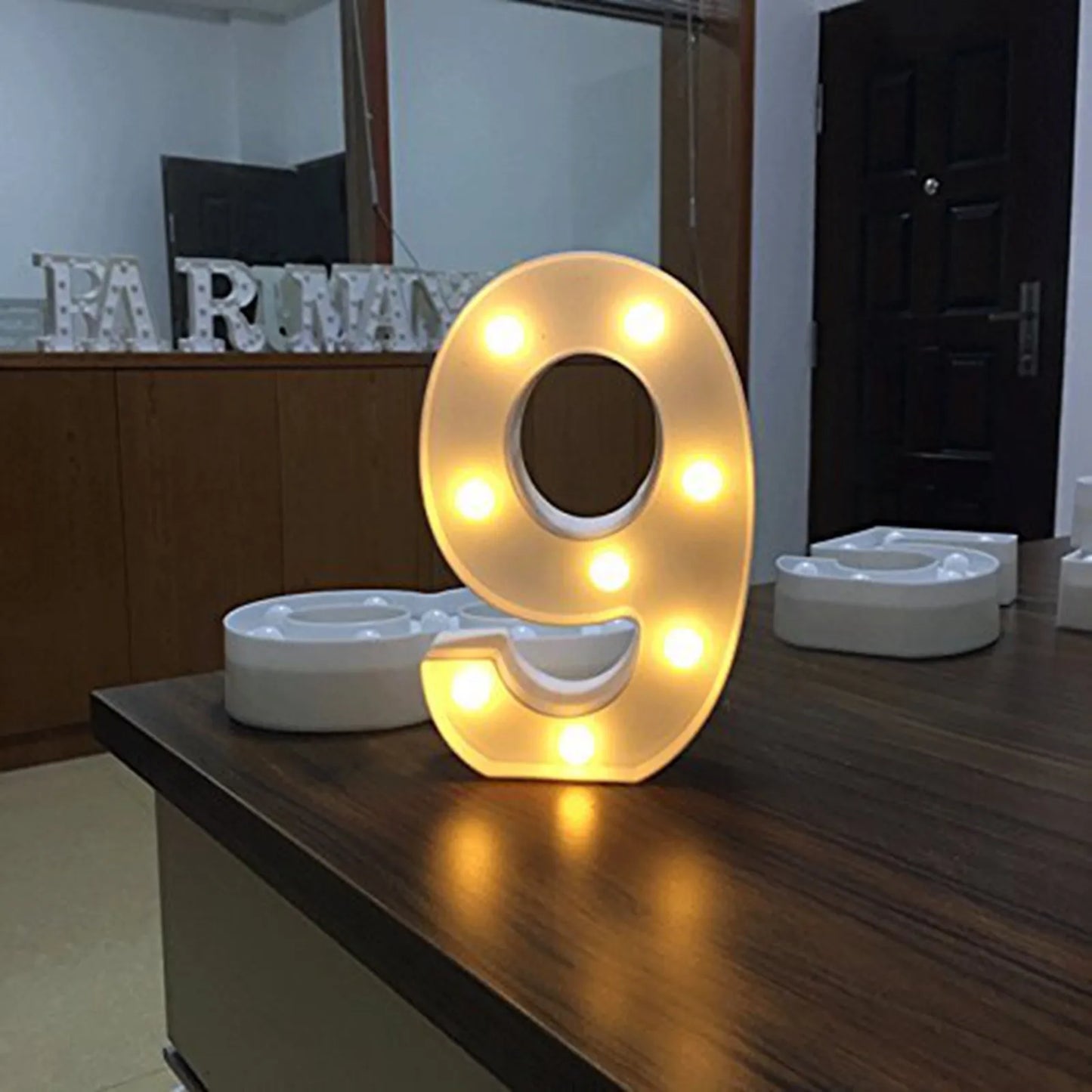 Light Up Letter Led Alphabet Number Plastic Battery Operated Party Sign Wedding Festival Stand Decoration No Batteries Included Peaceful Pleasures Health and Wellness J
