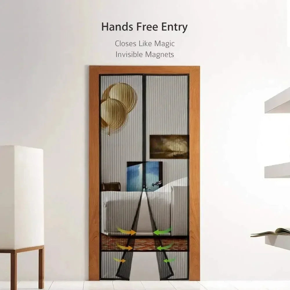 Curtains Living Room 2024 New Model Automatic Closing No Punching Insulation Gauze Anti-mosquito Magnetic Door Curtain Shades Peaceful Pleasures Health and Wellness