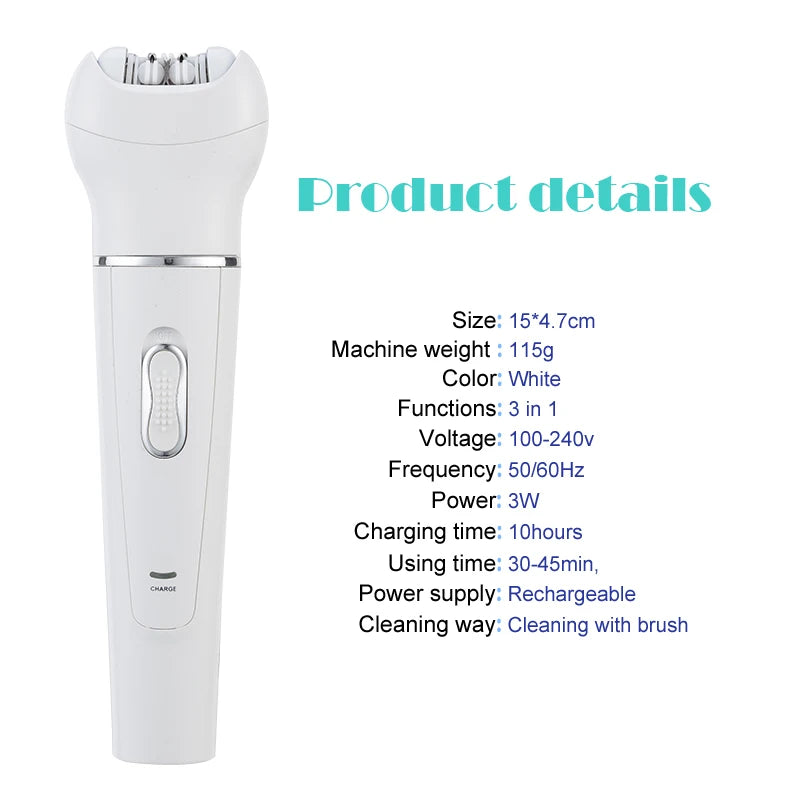 Best Selling 5 in 1 Electric Face Cleaner Sonic Vibration Callus Remover Epilator Beauty Care Facial Massager Peaceful Pleasures Health and Wellness