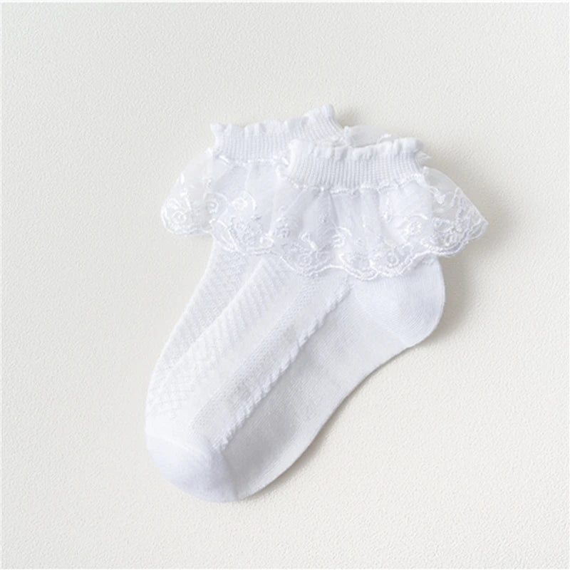Japanese Style Sock High Quality Lovely Girls Lace Ruffle Frilly Ankle Children Princess Cotton Socks Peaceful Pleasures Health and Wellness WHITE S