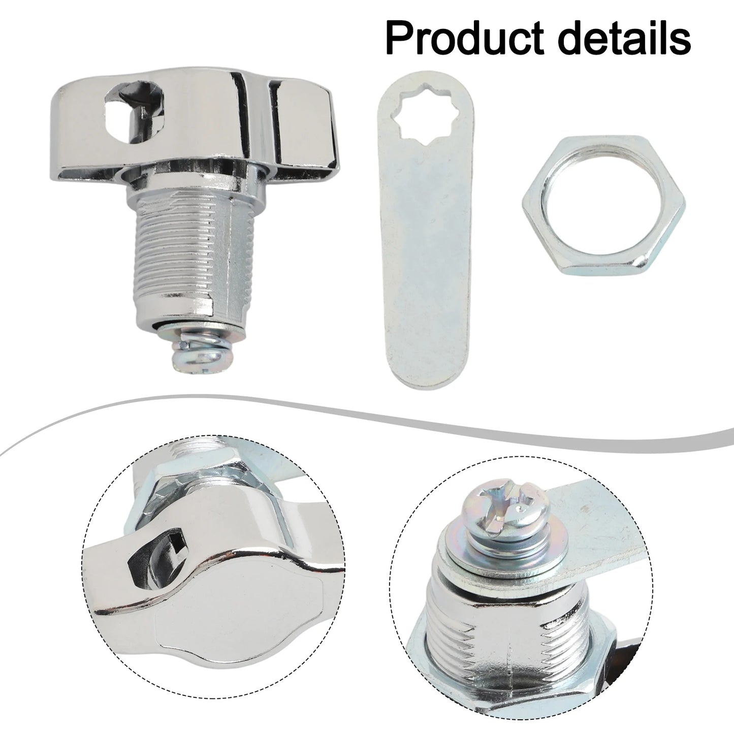 Cabinet Cam Lock Door Padlock Zinc Alloy Keyless Mechanical