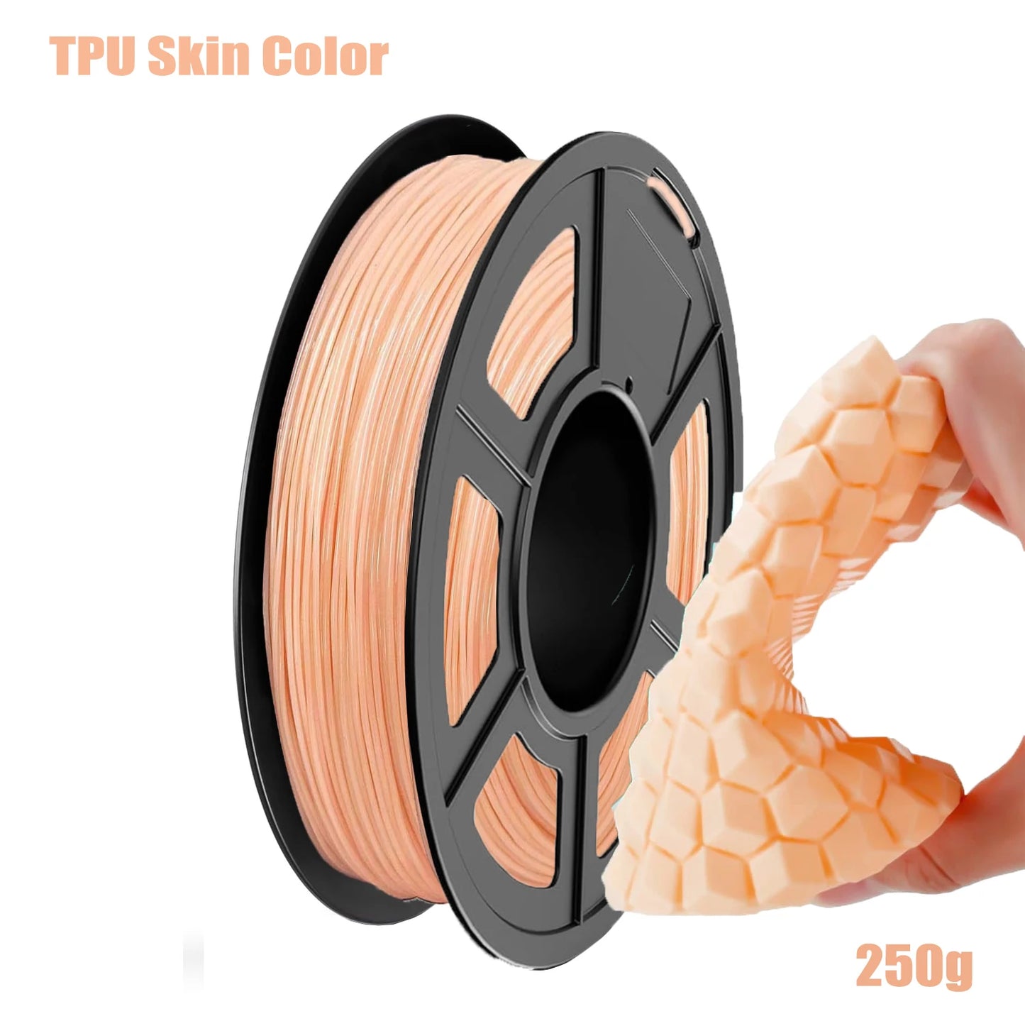 TPU Filament 95A Skin Tone 1.75mm 250g | Flexible 3D Printing