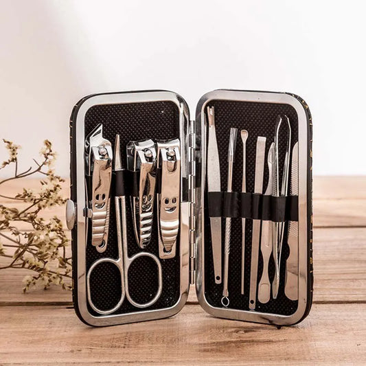 11-Piece Smiley Nail Clipper & Trimmer Set | Stainless Steel Nail Clipper Set Peaceful Pleasures Health and Wellness