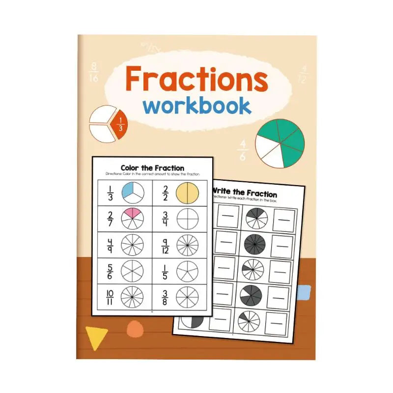 Primary School Fractions Workbook – Math Practice & Teaching Aid