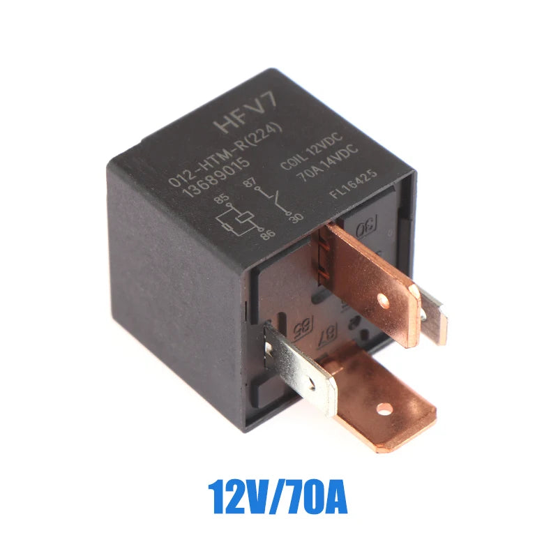 1 PC 12V Relay HFV7 012-HTM-R 70A 12VDC 4Pins Car Relay Peaceful Pleasures Health and Wellness onesize