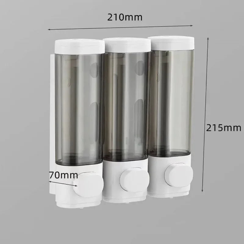 Home Shower Dispenser Detergent Soap Dish Wall Mounted Liquid Bathroom Clear Shampoo And Conditioner Accessories Peaceful Pleasures Health and Wellness