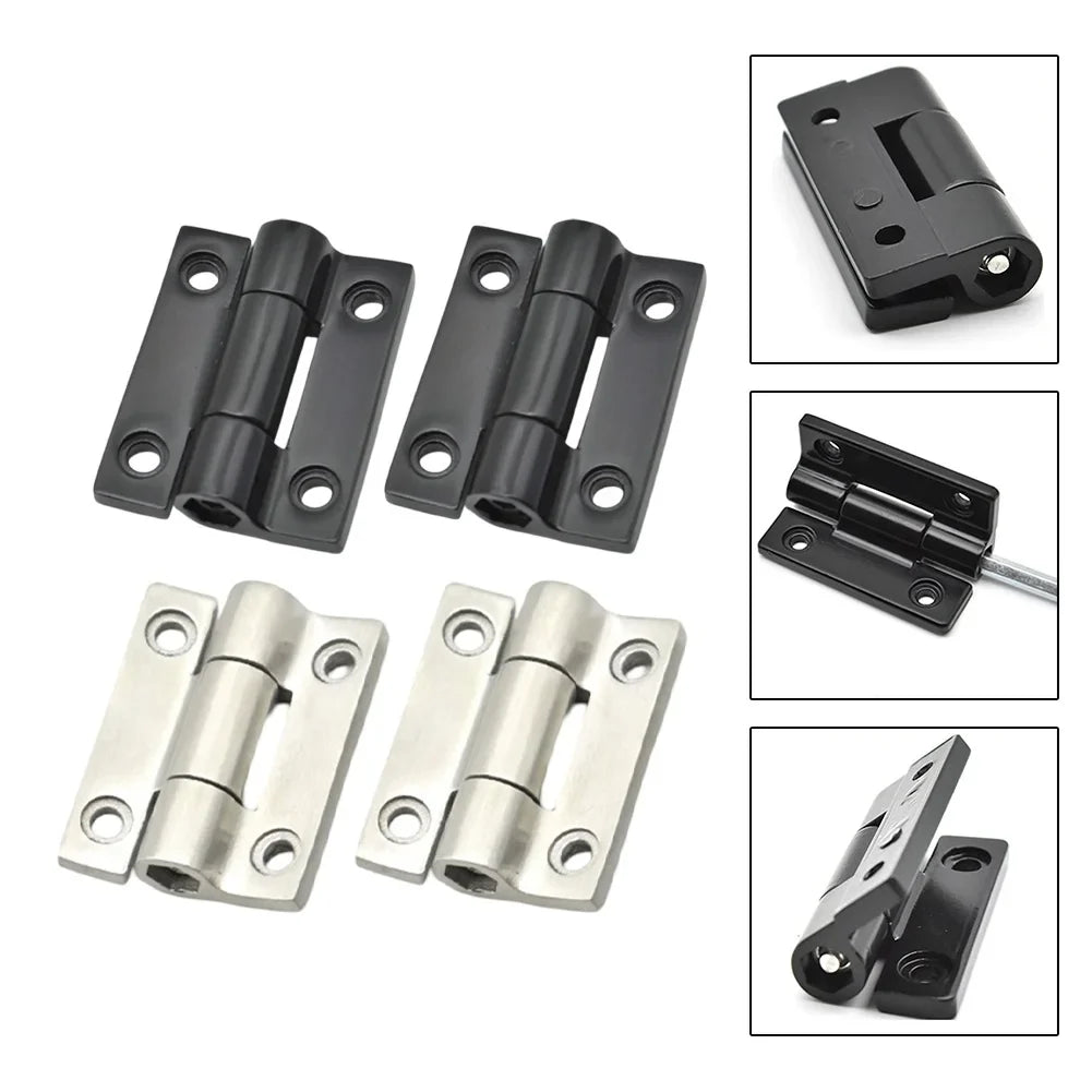 2-Pack Adjustable Torque Damping Flat Hinges | Zinc Alloy Cabinet Hardware