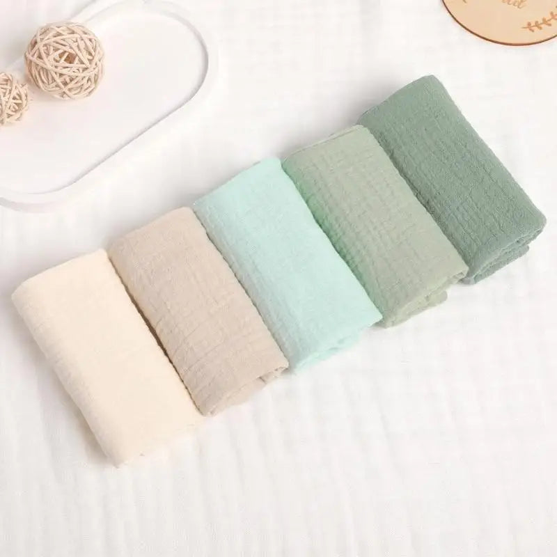 5-Pack Soft Cotton Baby Washcloths – Drool Bibs & Face Wipes