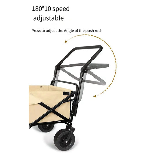 Foldable Cart Push Handle – Extendable Trolley Replacement Part Peaceful Pleasures Health and Wellness Default Title