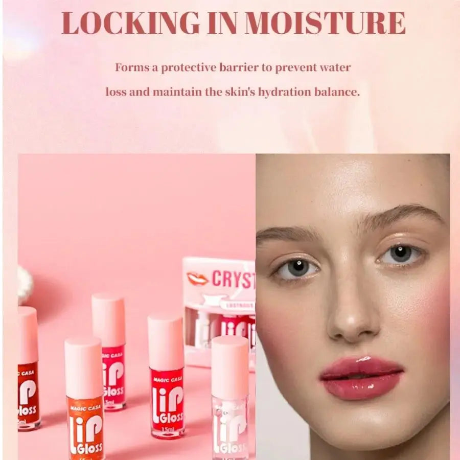 MAGIC CASA 6-Pc Jelly Lip Oil Set – Shimmer Gloss & Hydrating