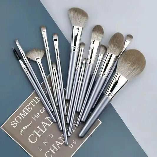 Ultra Soft 14 Pcs Makeup Brush Set Soft Bristle Full Face Loose Powder Eyeshadow Brush Professional Cosmetic Brush Peaceful Pleasures Health and Wellness