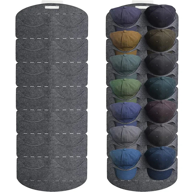 Felt Hat Storage Rack Cap Holder Wall Bag Clip Organizador Closet Baseball Peaked Travel Cap Organizer Wall Mount Hat Racks New Peaceful Pleasures Health and Wellness