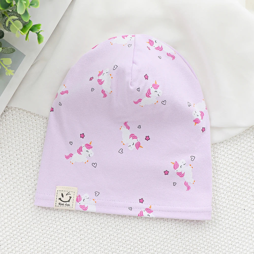 Kids Beanie Hat | Soft Cotton Spring Autumn Boys Girls Ages 1–8