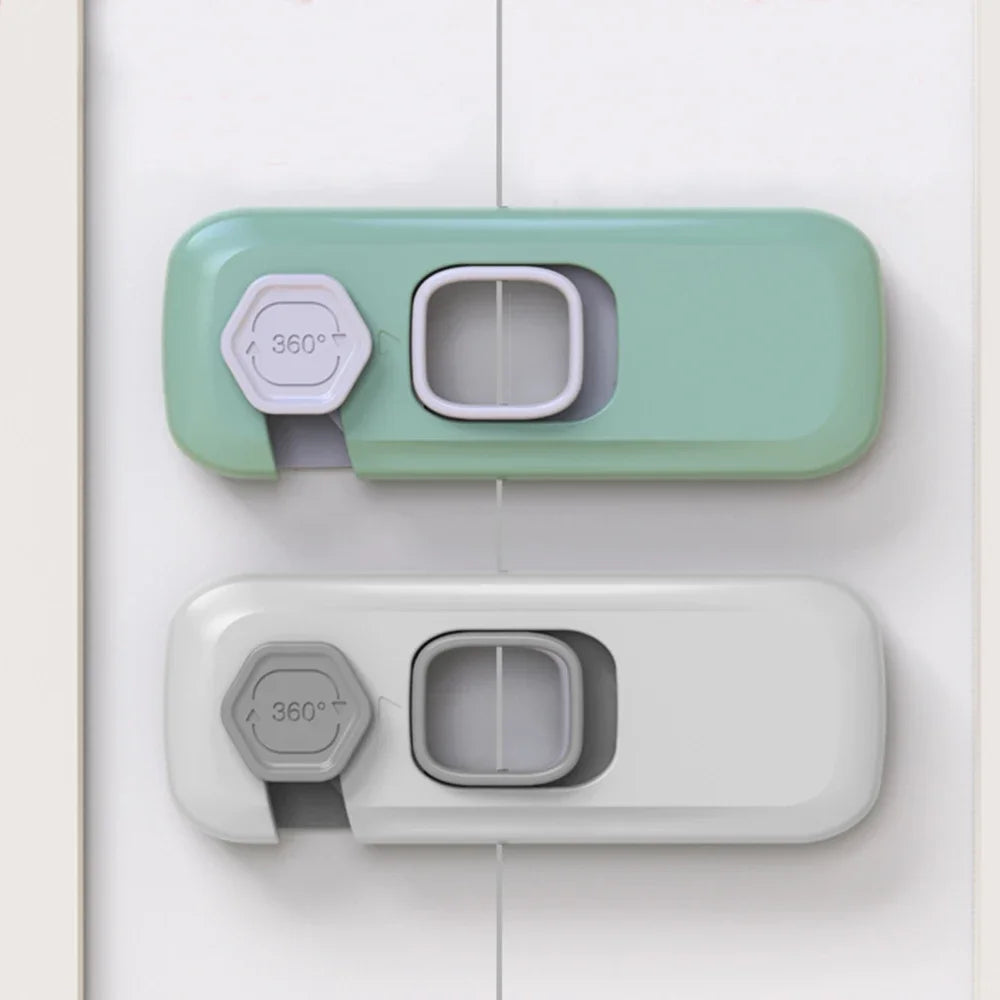 Child Proof Cabinet Locks Safety Buckle Anti Pinch Hand for Refrigerator Drawer Opposite Door Cabinet Closing Baby Protectionn Peaceful Pleasures Health and Wellness