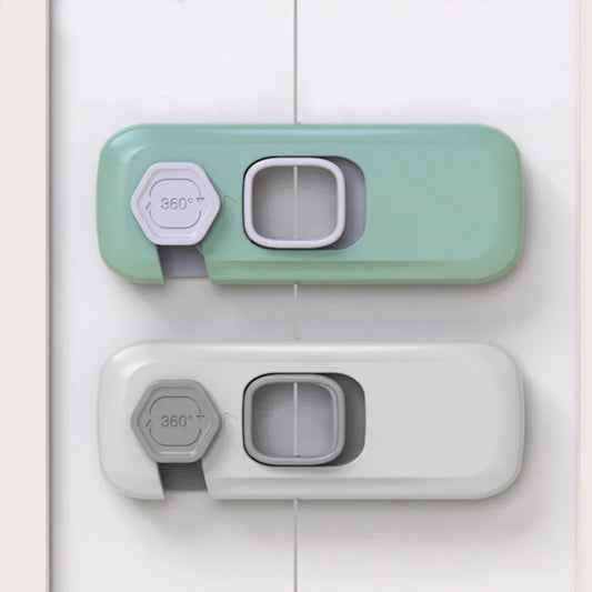 Child Proof Cabinet Locks Safety Buckle Anti Pinch Hand for Refrigerator Drawer Opposite Door Cabinet Closing Baby Protectionn Peaceful Pleasures Health and Wellness