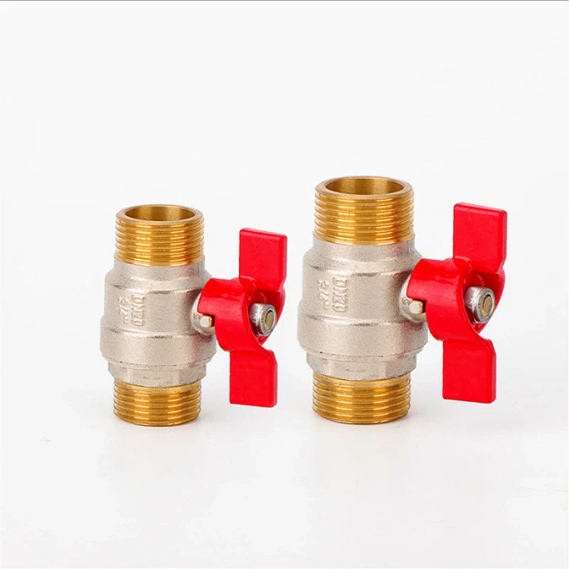 Brass Globe Valve Butterfly Handle 1/4"–3/4" Male Thread