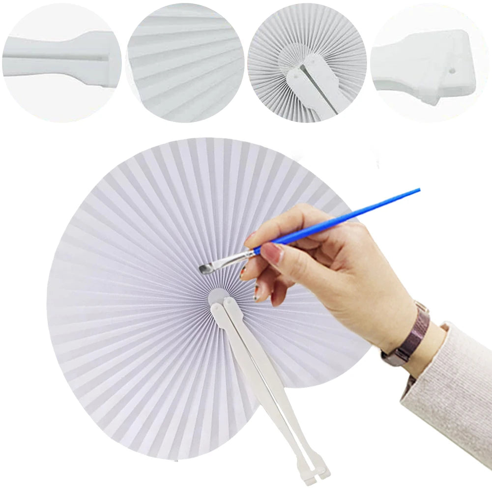 Custom White Heart Paper Fan – Wedding & Party Souvenir Gift Peaceful Pleasures Health and Wellness spain