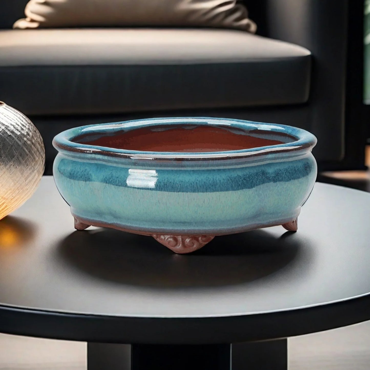 Ceramic Garden Planter Pots Elegant Breathable Rough Pottery Bonsai Pots for Living Room Bedroom Study Pots Peaceful Pleasures Health and Wellness