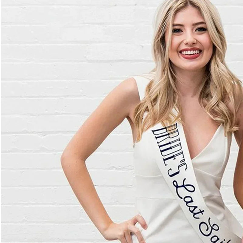 Nautical Bachelorette Sash & Veil | Last Sail Bridal Party Bachelorette Party Sash Peaceful Pleasures Health and Wellness