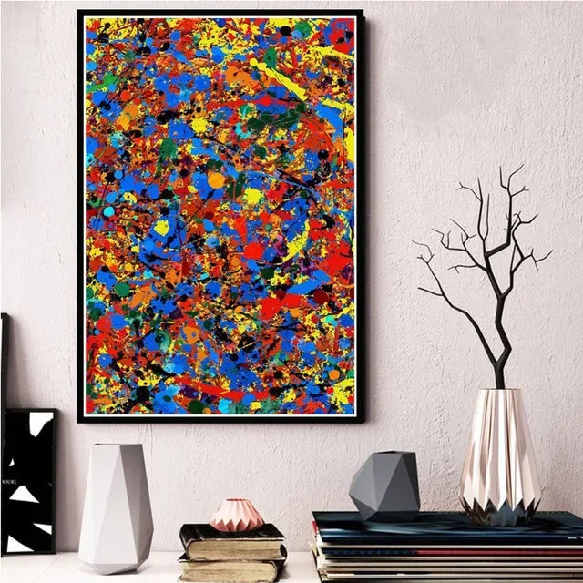 Jackson Pollock Abstract Canvas Wall Art Print | Home Decor Canvas Wall Art Peaceful Pleasures Health and Wellness 17 40x60cm Unframed