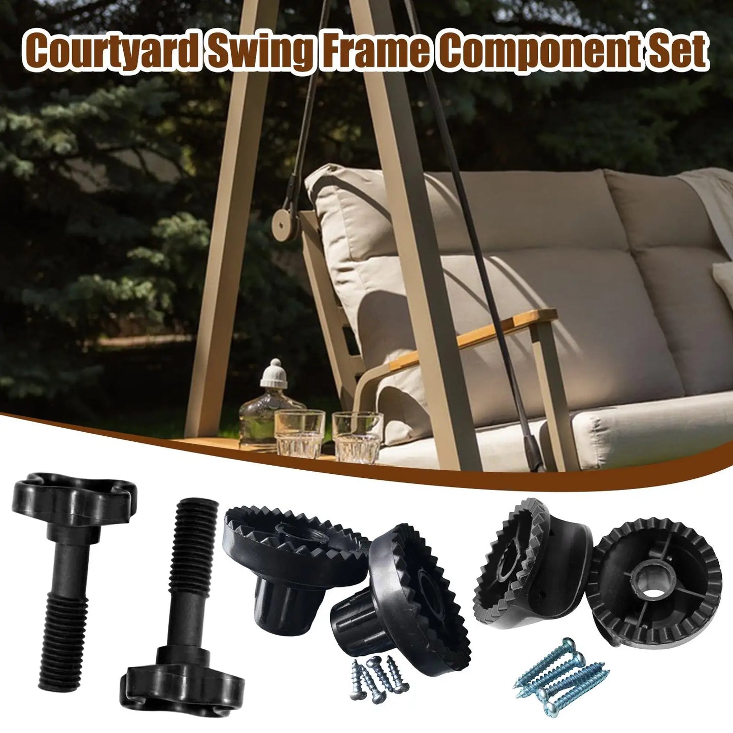 Swing Canopy Frame Replacement Parts Kit – Outdoor Porch Swing