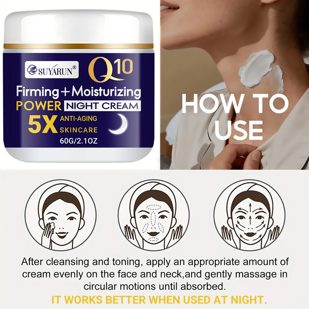 SUYARUN Niacinamide Night Cream for Brightening & Anti-Aging - Deep Moisturizing Facial Cream, Suitable for All Skin Types. Peaceful Pleasures Health and Wellness