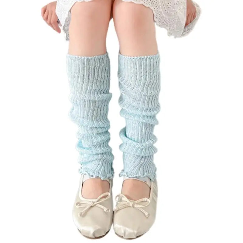 Girls' Ruffled Leg Warmers | Macaron Colors | Kids Ages 3–13