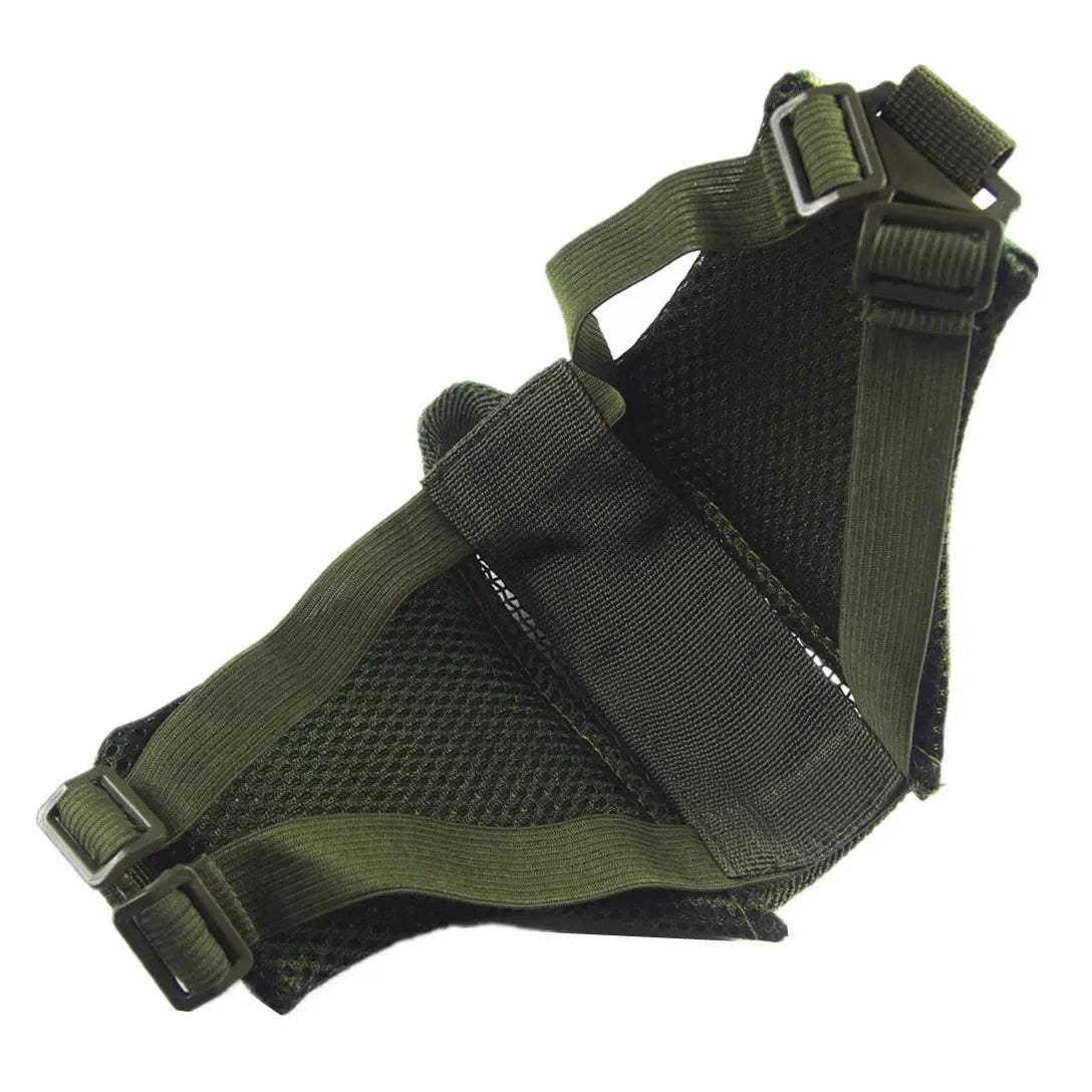 Tactical Half Face Protective Masks Airsoft Mask Foldable Metal Mesh Double Ribbon Adjustable For CS Wargame Hunting Paintball Peaceful Pleasures Health and Wellness