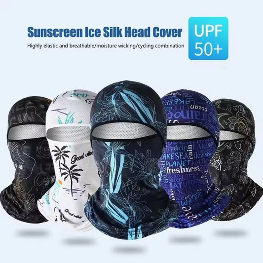 Summer Cool Ice Silk Balaclava - Full Face Cover with UV Protection for Cycling, Motorcycle & Outdoor Sports Peaceful Pleasures Health and Wellness