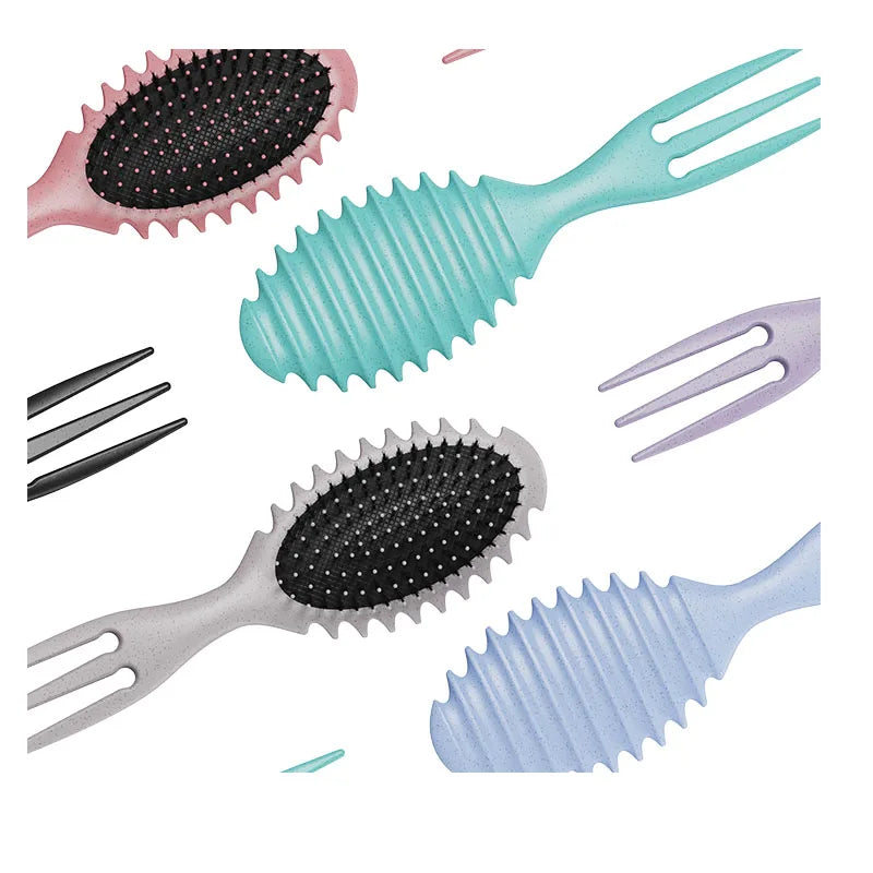 Curl Defining Bounce Hair Brush Barbershop Boar Bristle Comb Detangling Shaping Hairbrushes Professional Salon Home Styling Comb Peaceful Pleasures Health and Wellness