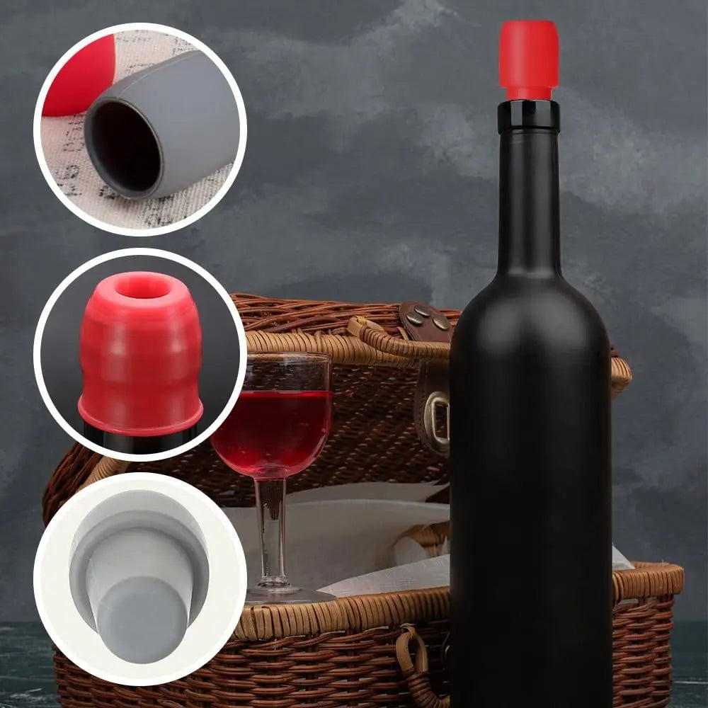 Reusable Silicone Wine Bottle Stopper – Airtight Wine Sealer