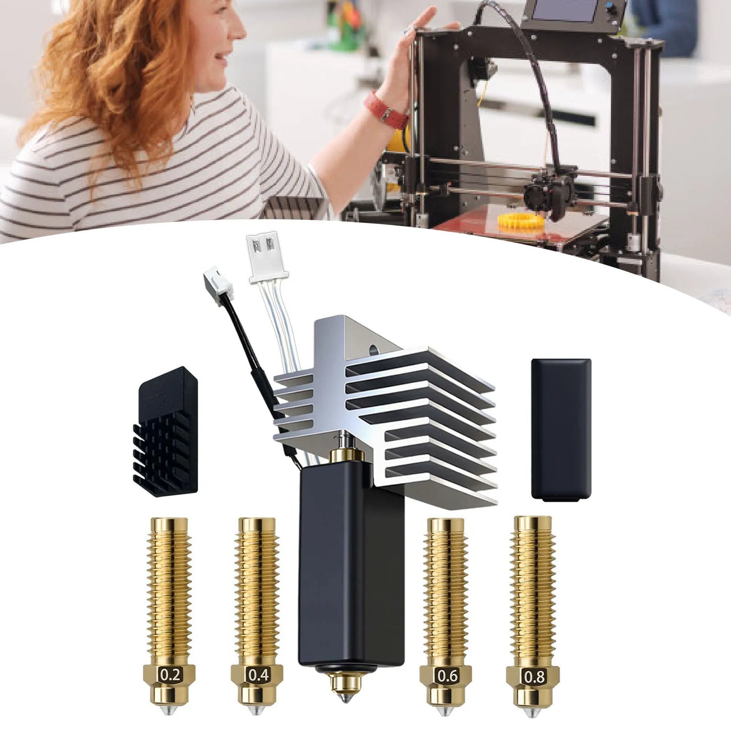 Elegoo Centauri Carbon Hotend Kit | 0.2–0.8mm Nozzles