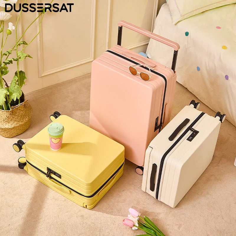 Wide Handle Travel Suitcase - Carry-On Luggage Trolley Case for Men And Women 20 24 26 Inch - Durable Men's And Women's Suitcase Peaceful Pleasures Health and Wellness
