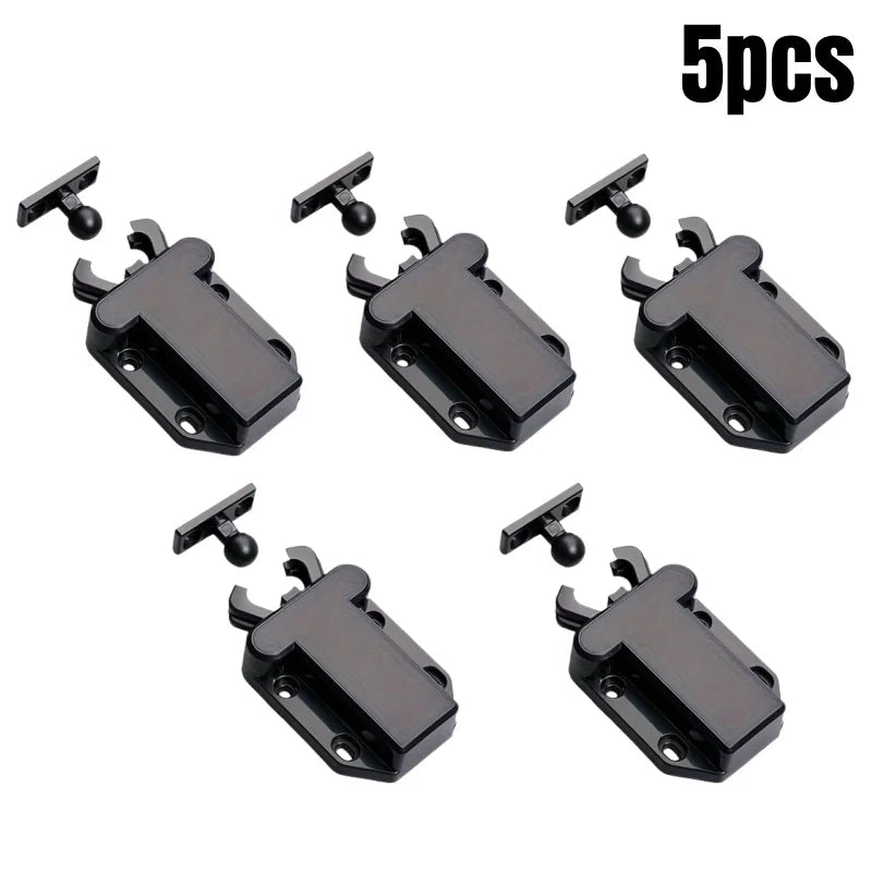 5/10pcs Non-Magnetic Touch Latch,Safe Push Latches,Push To Open Cabinet Catch,Rebound self-Locking Device,Cupboard Door Stop Peaceful Pleasures Health and Wellness 5pcs