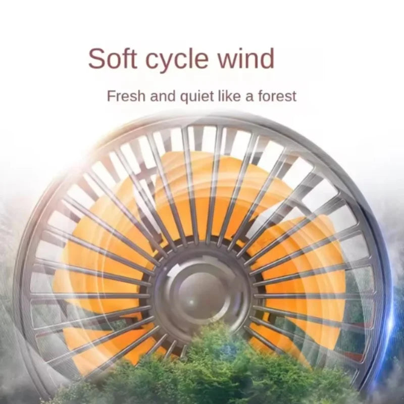 360° 3-Head Car Fan USB/12V/24V Dual-Speed Air Circulator