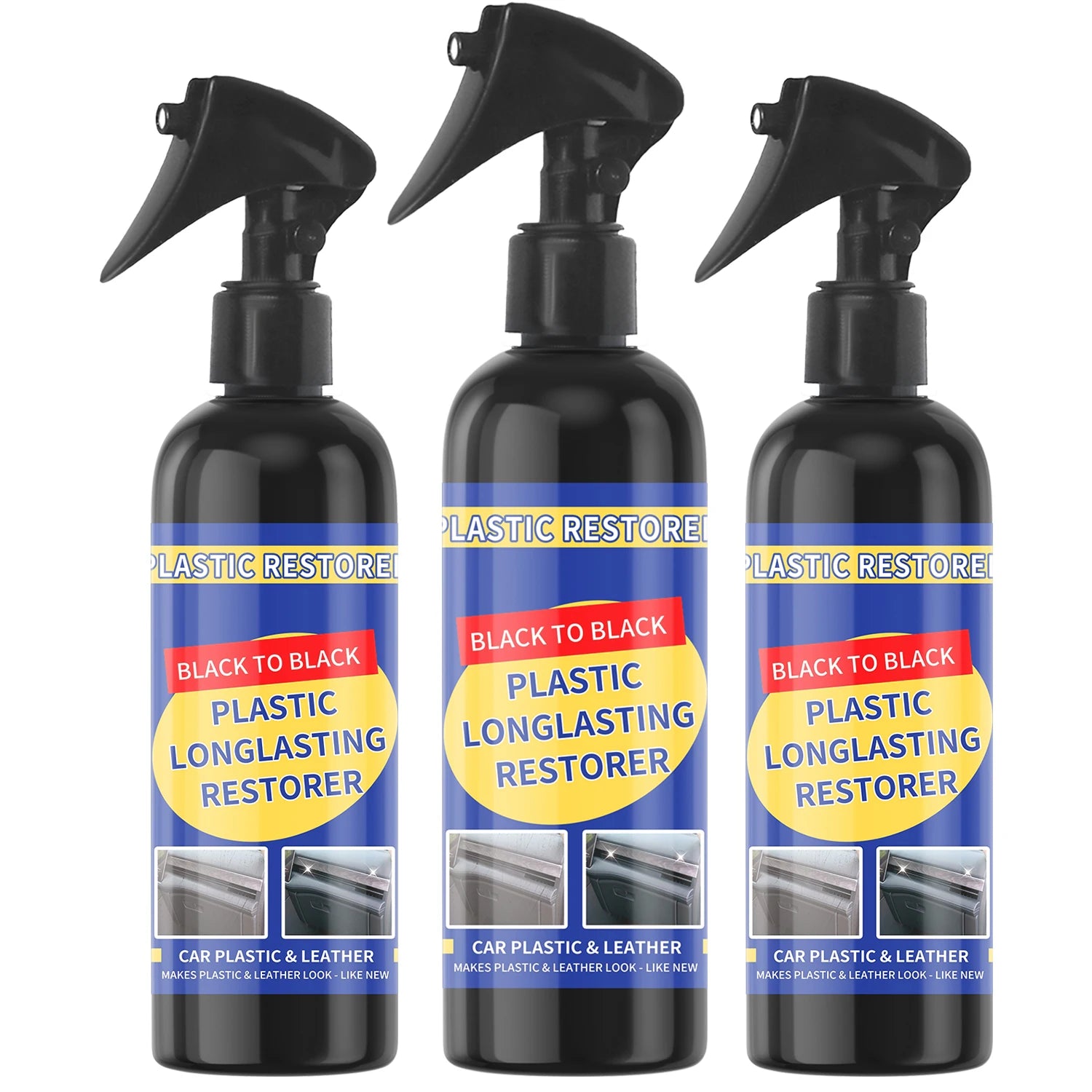 Car Plastic Restorer Coating Agent Auto Plastic Rubber Exterior Repair Clean Refresh Restoration Agent Black Shine Seal Brighten Peaceful Pleasures Health and Wellness