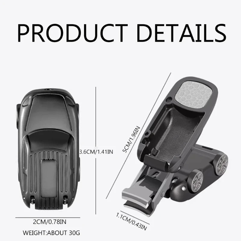 New Creative Anti Splash Car Folding Nail Clipper Keychain Nail Clipper Portable Nail Clipper Backpack Hanging Chain Keychain Peaceful Pleasures Health and Wellness