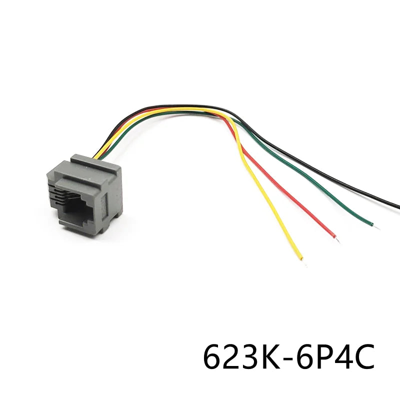 5PCS 616E 623k 616M 641D RJ11\RJ12\RJ45 Female Socket for Internet Phone With Cable 15cm Peaceful Pleasures Health and Wellness 623K-6P4C