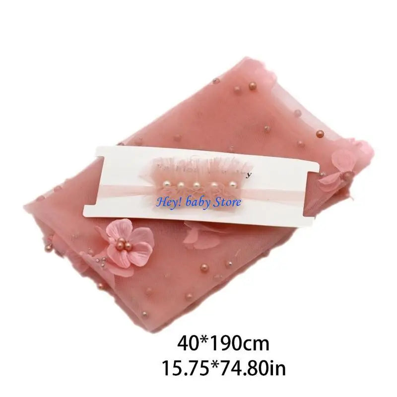 Newborn Baby Photography Props Wrap & Headband Set
