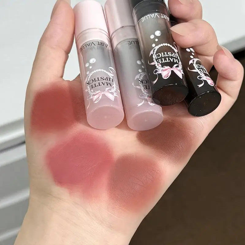 Moisturizing Velvet Matte Lipstick Mousse Long Waterproof Light Natural Warm Brown Toned Lip Tint Make Up Peaceful Pleasures Health and Wellness