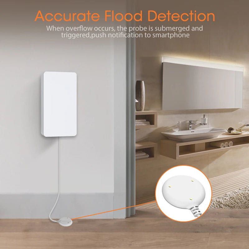 Water Leakage Sensor For Tuya Smart Home High Sensitivity Zigbee Detector App Control Security Alarm System For Apple Homekit Peaceful Pleasures Health and Wellness
