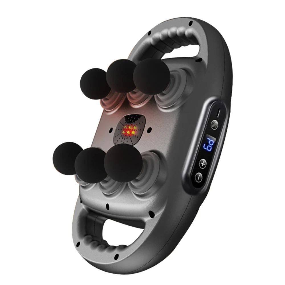 Fascia Massage Gun High Frequency Muscle Massager Gun Body Back Waist Shoulder Massage Machine 16 Heads Professional Fascia Gun Peaceful Pleasures Health and Wellness Black