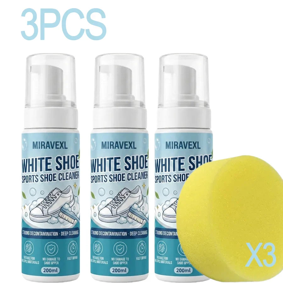 MIRAVEXL Shoe Cleaner Foam – Sneaker, Suede & Leather