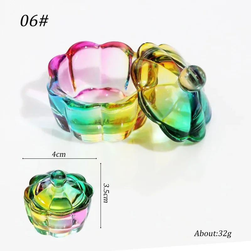 Crystal Glass Dappen Dish | Acrylic Nail Liquid Mixing Cup