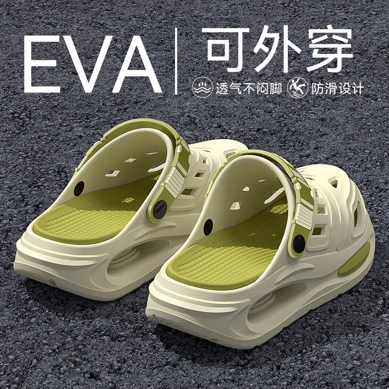Men's Thick-Soled Anti-Slip EVA Hole Sandals | Summer Clogs