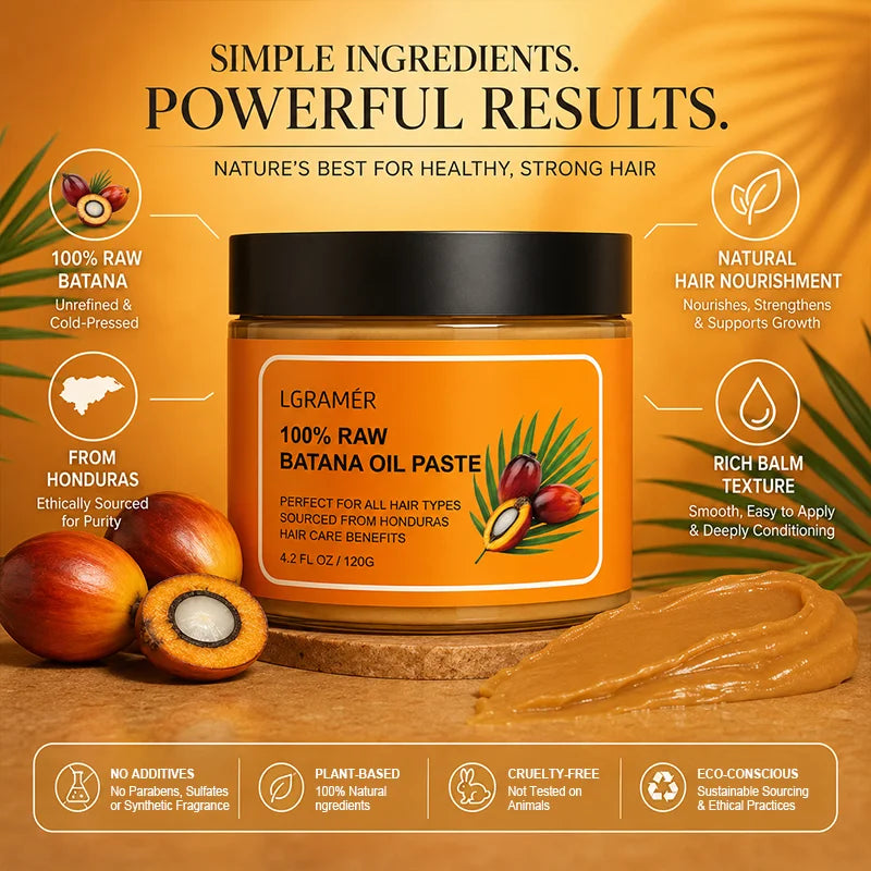 LGRAMER Batana Solid Hair Mask – Deep Hydration All Hair Types