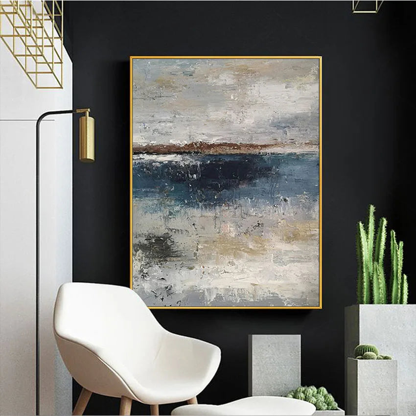 Abstract Art Hand Drawn Canvas Oil Painting Premium Acrylic Hanging Poster Interior Wall Decor Large Size Mural For Living Room Peaceful Pleasures Health and Wellness