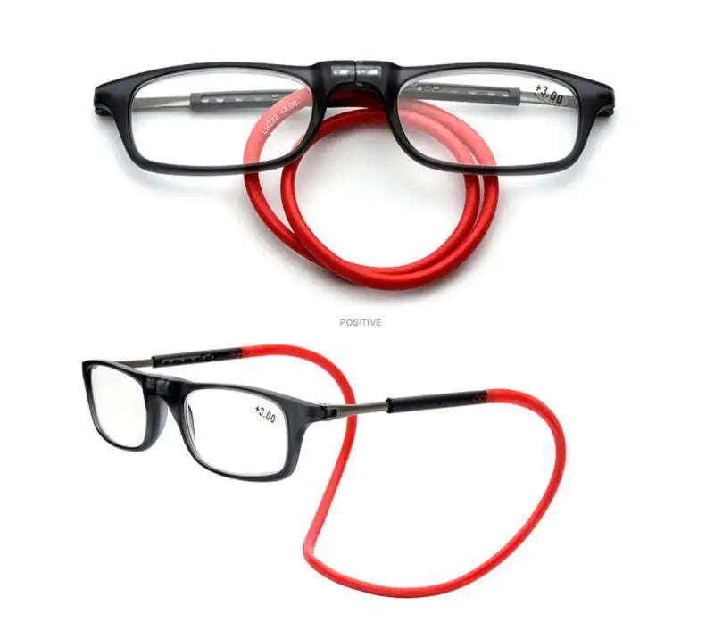 New Folding Neck Hanging Presbyopia Glasses Hd Resin Fashion Magic Magnet Presbyopia Glasses Presbyopic Eyeglasses Peaceful Pleasures Health and Wellness 1 100