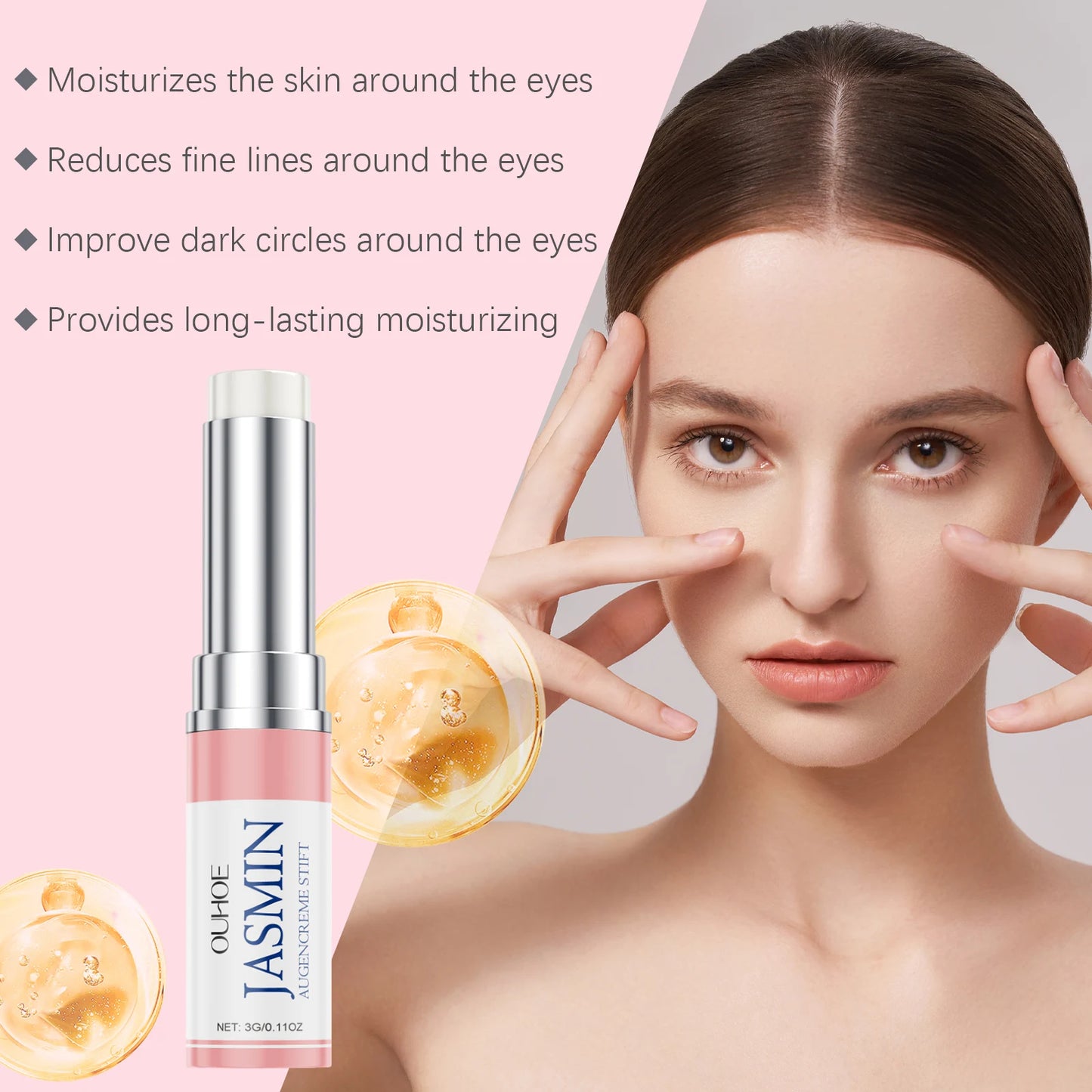 Jasmine Eye Cream Stick – Gentle Hydrating Eye Care | Ouhoe