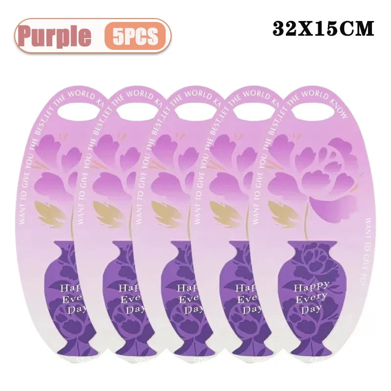 5-Pack Folding Flower Box DIY Bouquet Tote Gift Packaging